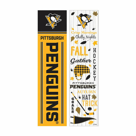 Team Sports America Value - 46" Double Sided Leaner, Pittsburgh Penguins, Fall Seasonal