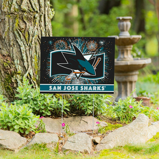 Team Sports America Best Seller - San Jose Sharks Yard Sign, Patriotic
