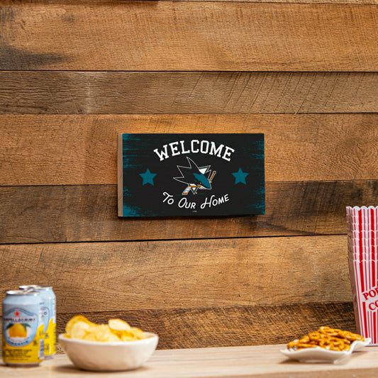 Team Sports America Essential - San Jose Sharks Wood Wall Sign, 6x11