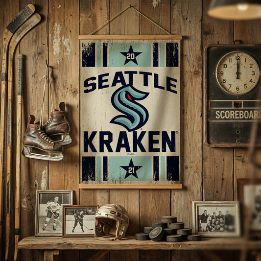 Team Sports America Value - Seattle Kraken, Canvas Wall Tapestry, Medium, 36x24