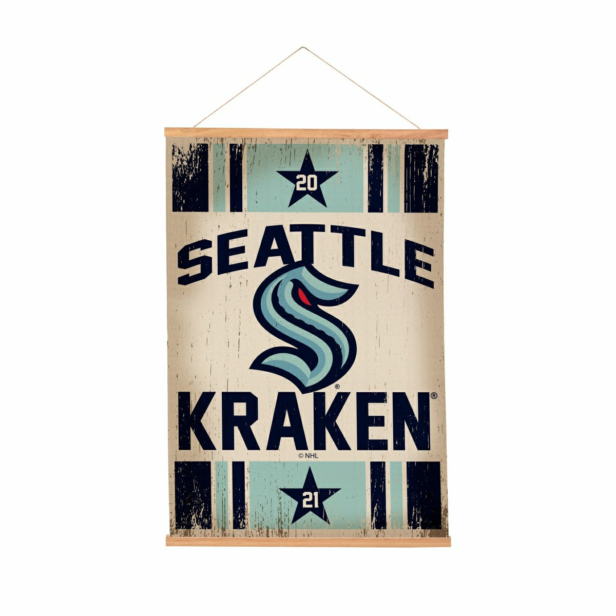 Team Sports America Value - Seattle Kraken, Canvas Wall Tapestry, Medium, 36x24