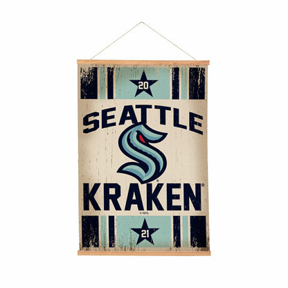 Team Sports America Value - Seattle Kraken, Canvas Wall Tapestry, Medium, 36x24