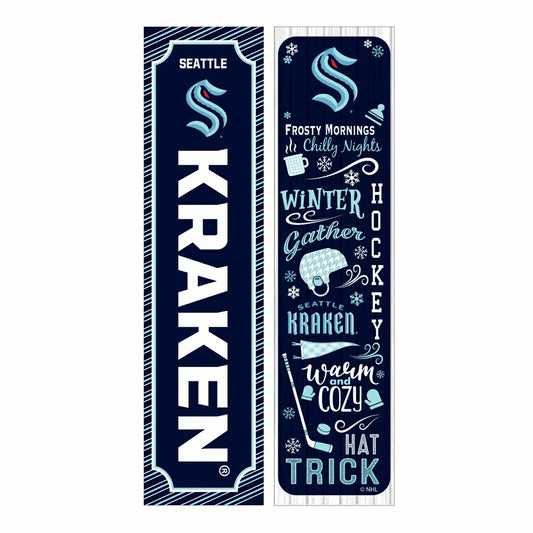 Team Sports America Classic - 46" Double Sided Leaner, Seattle Kraken, Winter Seasonal