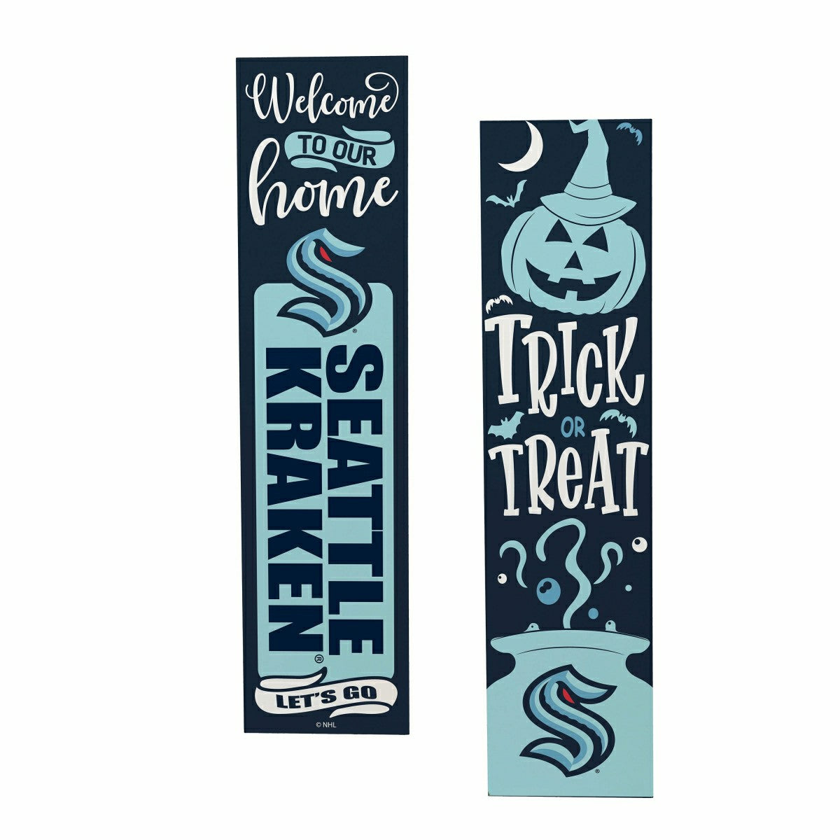 Team Sports America Essential - 47" Double Sided Leaner, Seattle Kraken, Halloween