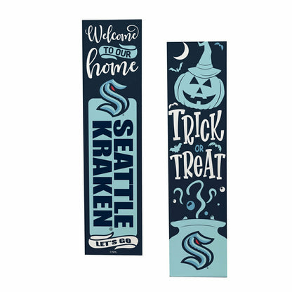Team Sports America Essential - 47" Double Sided Leaner, Seattle Kraken, Halloween