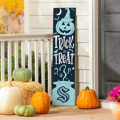 Team Sports America Essential - 47" Double Sided Leaner, Seattle Kraken, Halloween