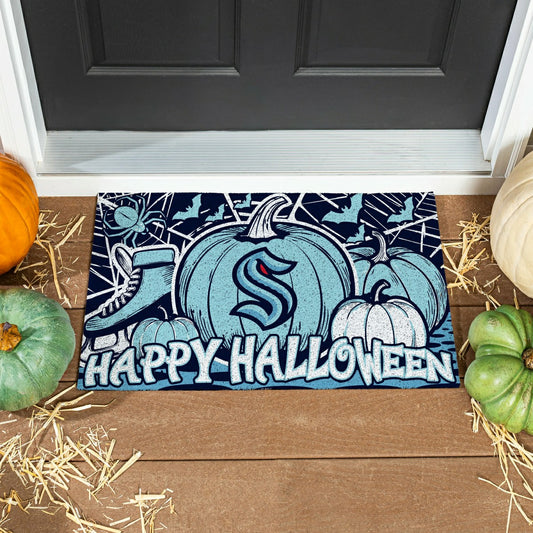 Team Sports America Trending - Seattle Kraken Halloween PVC Mat, 28"x16"