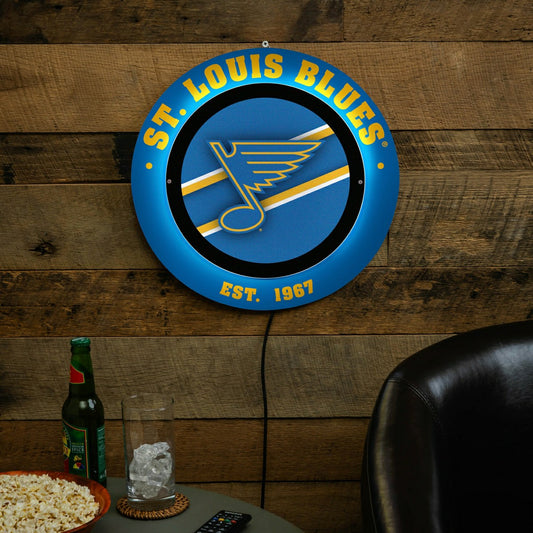 Team Sports America Recommended - St Louis Blues, Metal Lite, Round