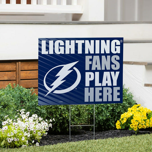 Team Sports America Signature - Tampa Bay Lightning Coroplast Yard Sign "Fans Play Here"