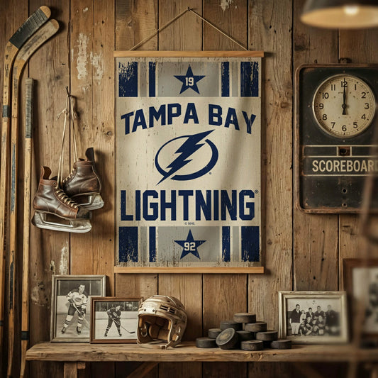 Team Sports America Value - Tampa Bay Lightning, Canvas Wall Tapestry, Medium, 36x24