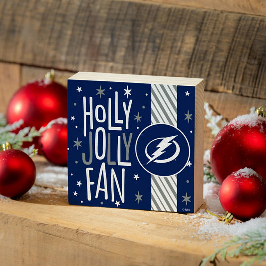 Team Sports America Recommended - Tampa Bay Lightning Block, Holiday, 6x6