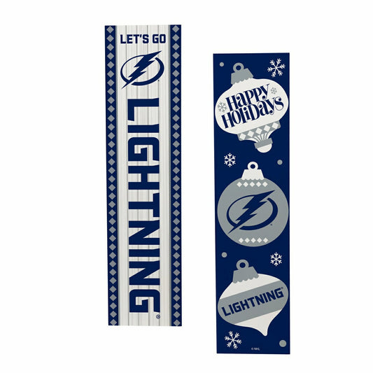 Team Sports America Recommended - 47" Double Sided Leaner, Tampa Bay Lightning, Christmas