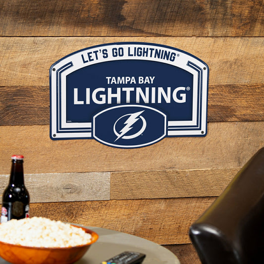 Team Sports America Value - Tampa Bay Lightning USA Embossed Steel Wall Sign, 11" x 17"