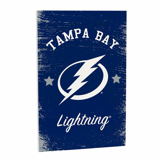 Team Sports America Exclusive - Tampa Bay Lightning Wood Wall Sign, 16x24