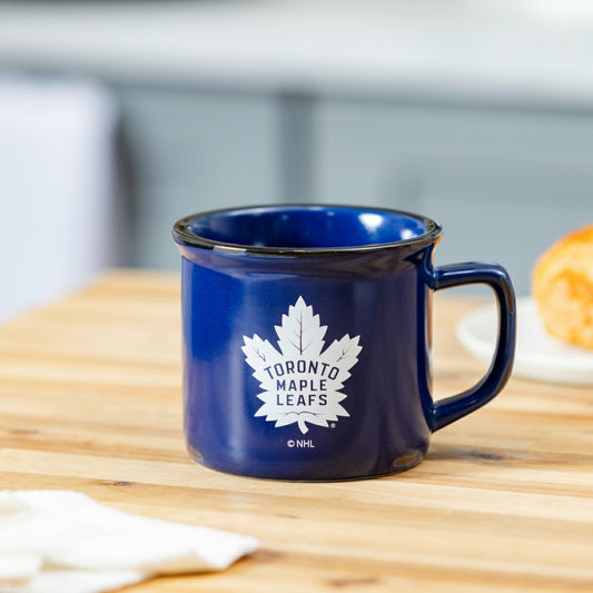 Team Sports America Classic - Toronto Maple Leafs Ceramic Camp Cup with Enamel Finish, 14oz