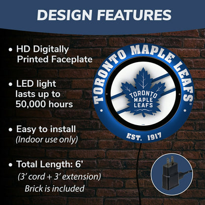 Team Sports America Everyday - Toronto Maple Leafs, Metal Lite, Round