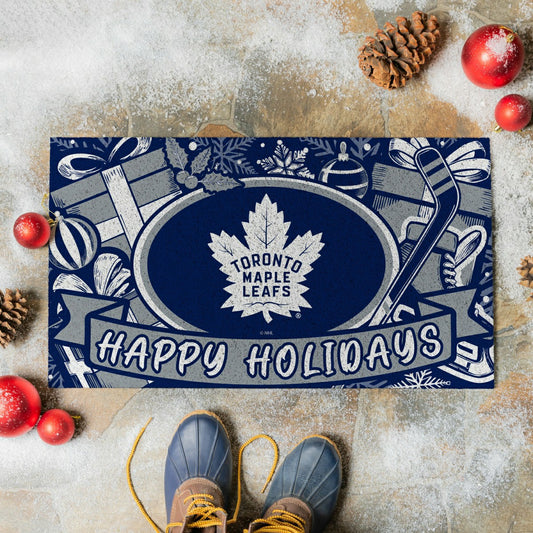Team Sports America Trending - Toronto Maple Leafs Holiday PVC Mat, 28"x16"