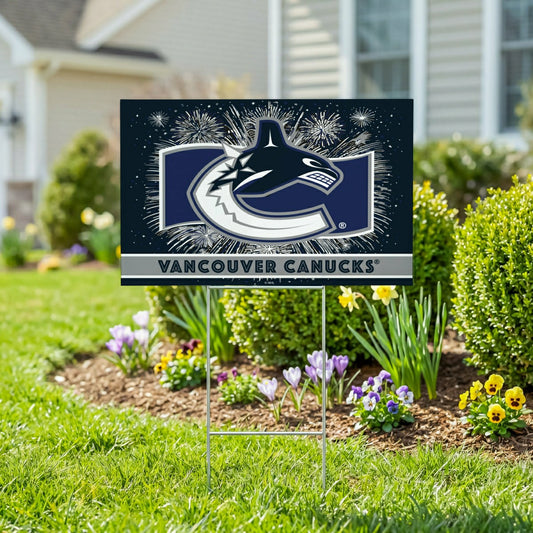 Team Sports America Classic - Vancouver Canucks Yard Sign, Patriotic