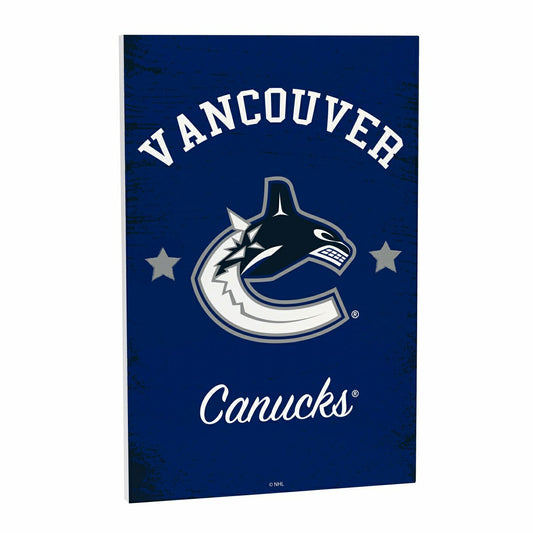 Team Sports America Value - Vancouver Canucks Wood Wall Sign, 16x24