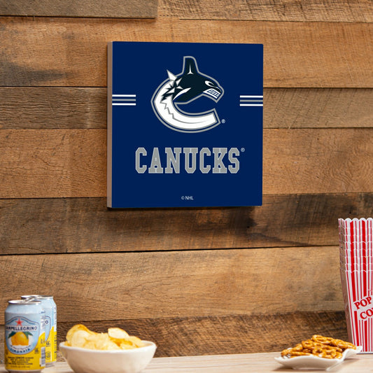 Team Sports America Best Seller - Vancouver Canucks Wood Wall Sign, 12x12