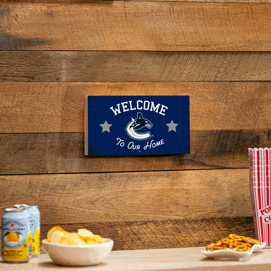 Team Sports America Recommended - Vancouver Canucks Wood Wall Sign, 6x11