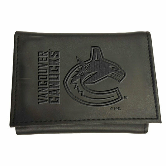 Team Sports America Best Seller - Vancouver Canucks, Tri-Fold Wallet, Black