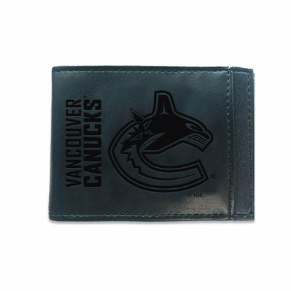 Team Sports America Everyday - Front Pocket Wallet w/ RFID Blocking, Vancouver Canucks, Black