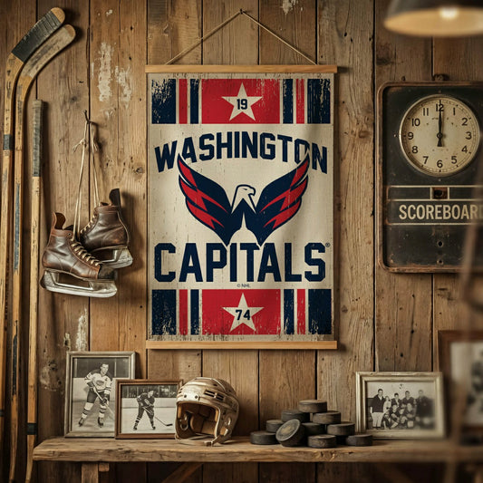 Team Sports America Best Seller - Washington Capitals, Canvas Wall Tapestry, Medium, 36x24