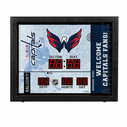 Team Sports America Exclusive - Bluetooth Scoreboard Wall Clock, Washington Capitals