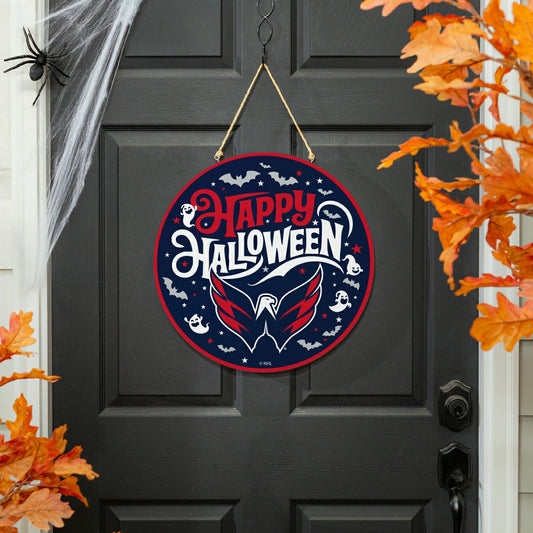Team Sports America Trending - Washington Capitals Halloween Round Door Décor with Hanging Rope, 18x1