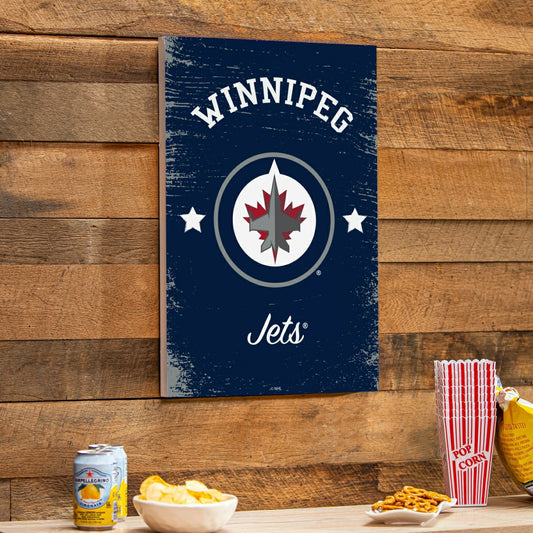 Team Sports America Recommended - Winnipeg Jets Wood Wall Sign, 16x24