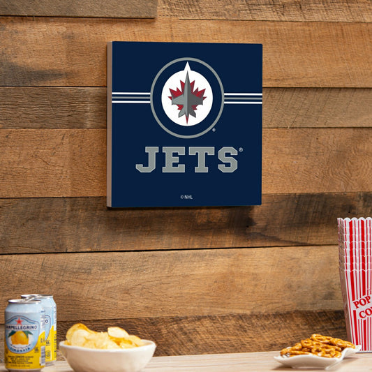 Team Sports America Signature - Winnipeg Jets Wood Wall Sign, 12x12