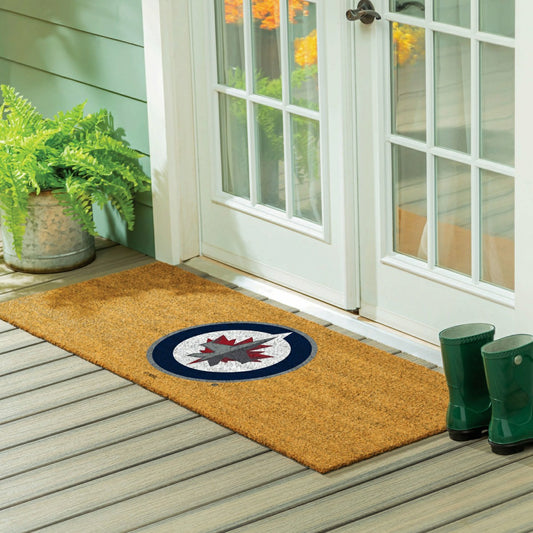 Team Sports America Everyday - Winnipeg Jets Extra Large Full Color Coir Mat, 60"x24"