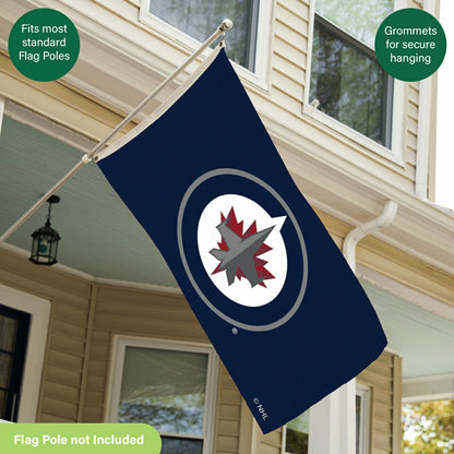 Team Sports America Value - Winnipeg Jets Single Sided Flag w/ 2 Grommets, 3'x5'