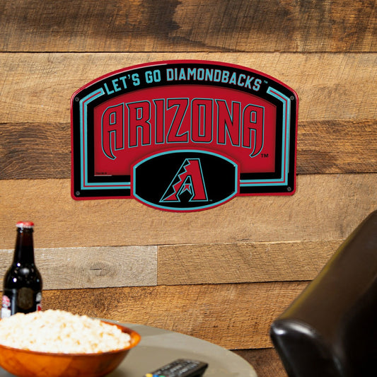 Team Sports America Recommended - Arizona Diamondbacks USA Embossed Steel Wall Sign, 11" x 17"