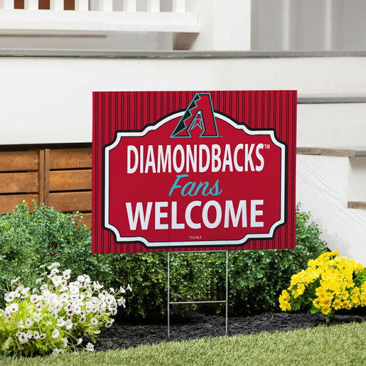 Team Sports America Signature - Arizona Diamondbacks Coroplast Yard Sign, "Fans Welcome"