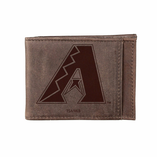 Team Sports America Trending - Arizona Diamondbacks Front Pocket Wallet w/ RFID Blocking Brown