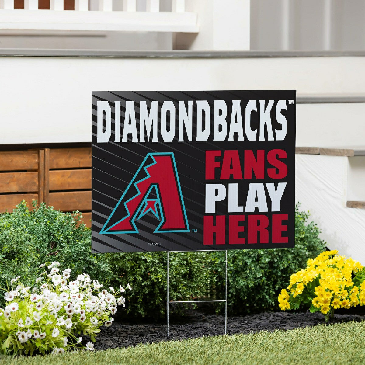 Team Sports America Exclusive - Arizona Diamondbacks Coroplast Yard Sign "Fans Play Here"