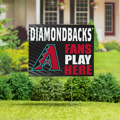 Team Sports America Exclusive - Arizona Diamondbacks Coroplast Yard Sign "Fans Play Here"