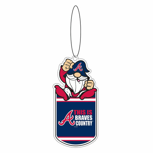 Team Sports America Signature - Atlanta Braves Gift Tag Ornament, Gnome Fan