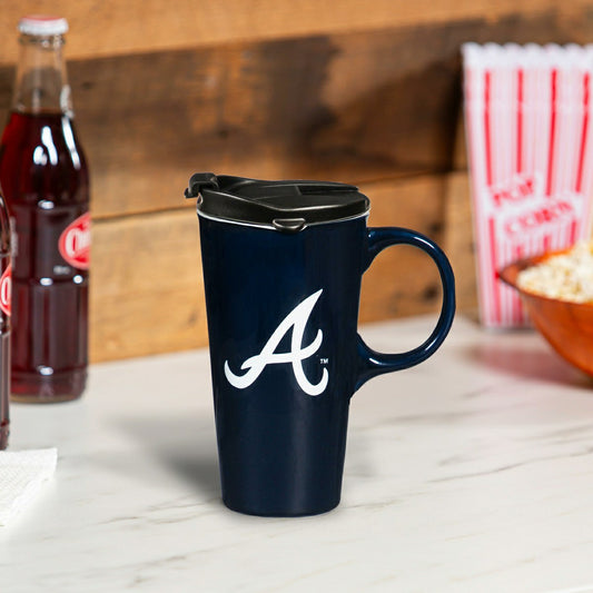 Team Sports America Signature - Atlanta Braves Boxed Travel Latte Cup, 17oz