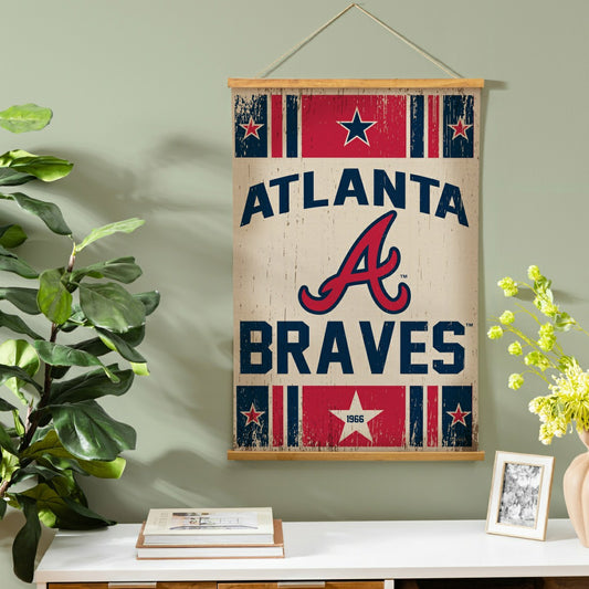 Team Sports America Everyday - Atlanta Braves, Canvas Wall Tapestry, Medium, 36x24
