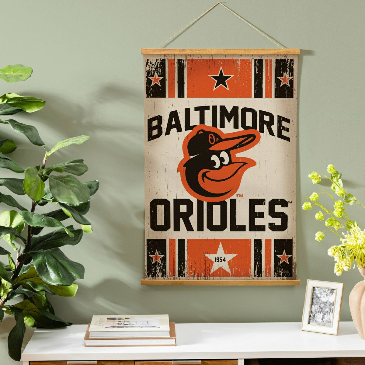 Team Sports America Exclusive - Baltimore Orioles, Canvas Wall Tapestry, Medium, 36x24