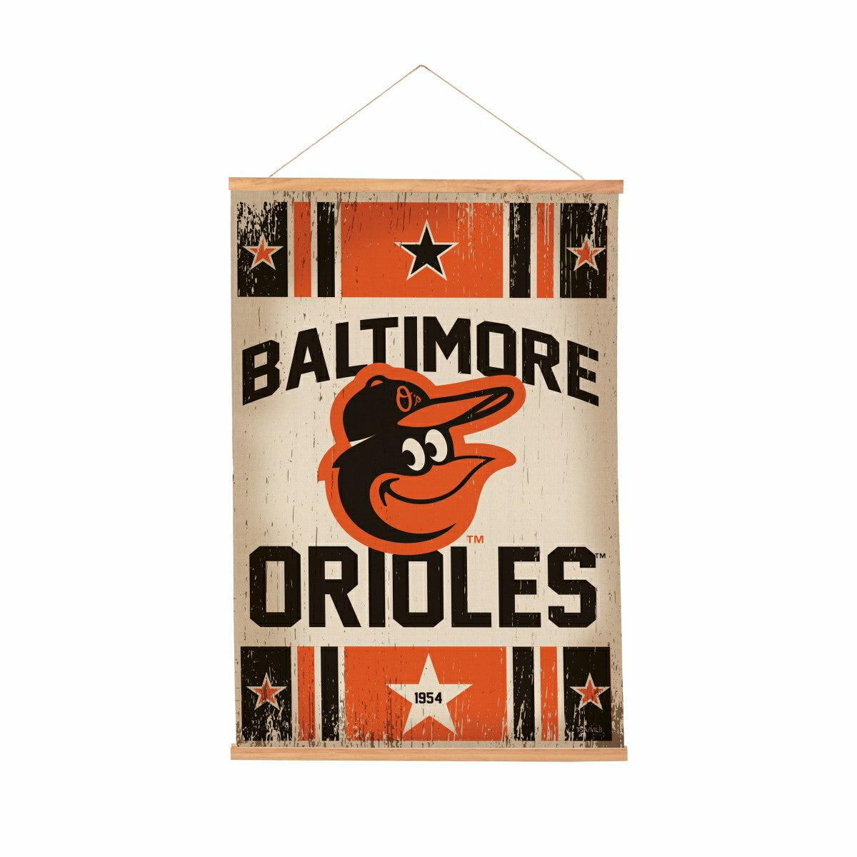 Team Sports America Exclusive - Baltimore Orioles, Canvas Wall Tapestry, Medium, 36x24