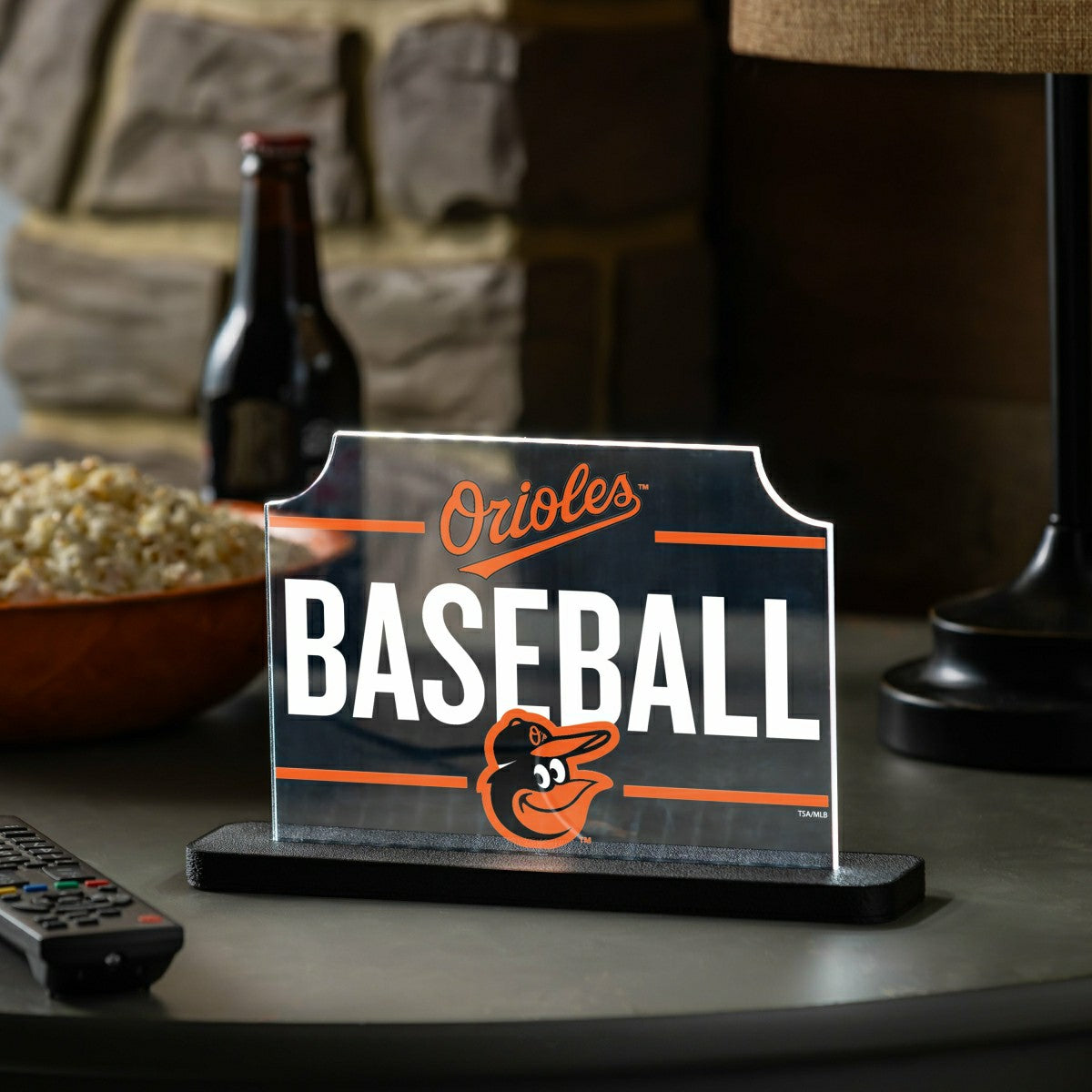 Team Sports America Everyday - Baltimore Orioles Baseball Rectangle Desklite LED Decor