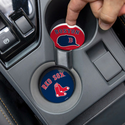 Team Sports America Essential - Boston Red Sox Car Coaster Set, 2pc
