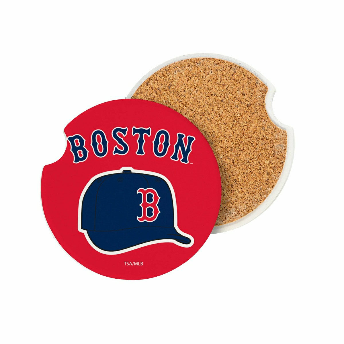 Team Sports America Essential - Boston Red Sox Car Coaster Set, 2pc