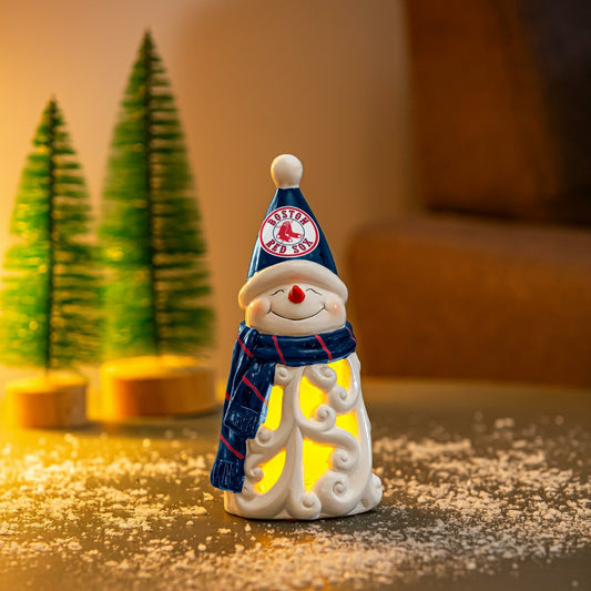 Team Sports America Signature - Boston Red Sox Snowman LED Statuary, 8"