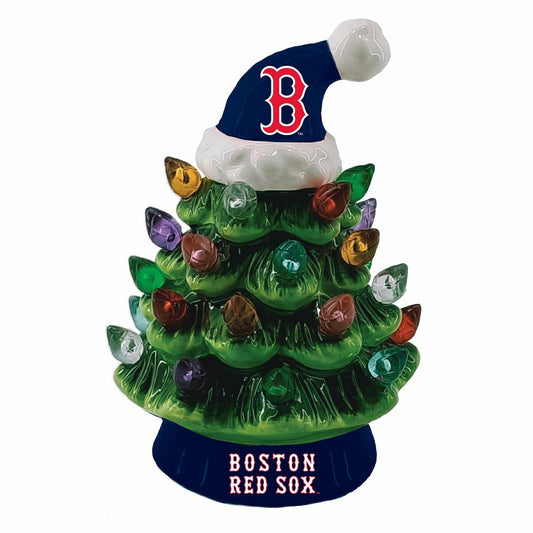 Team Sports America Essential - Boston Red Sox 8" LED Ceramic Christmas Tree