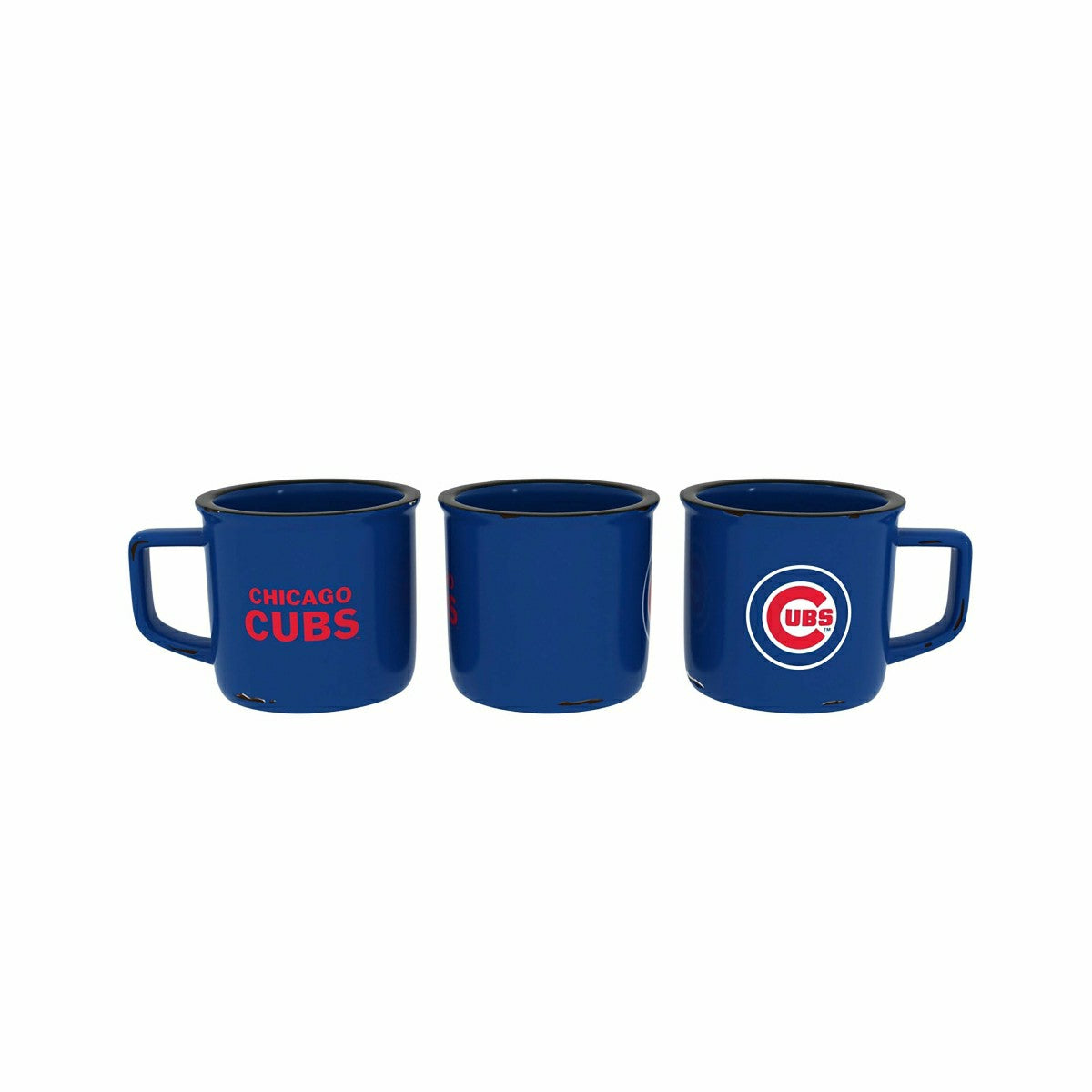 Team Sports America Everyday - Chicago Cubs Ceramic Camp Cup with Enamel Finish, 14oz